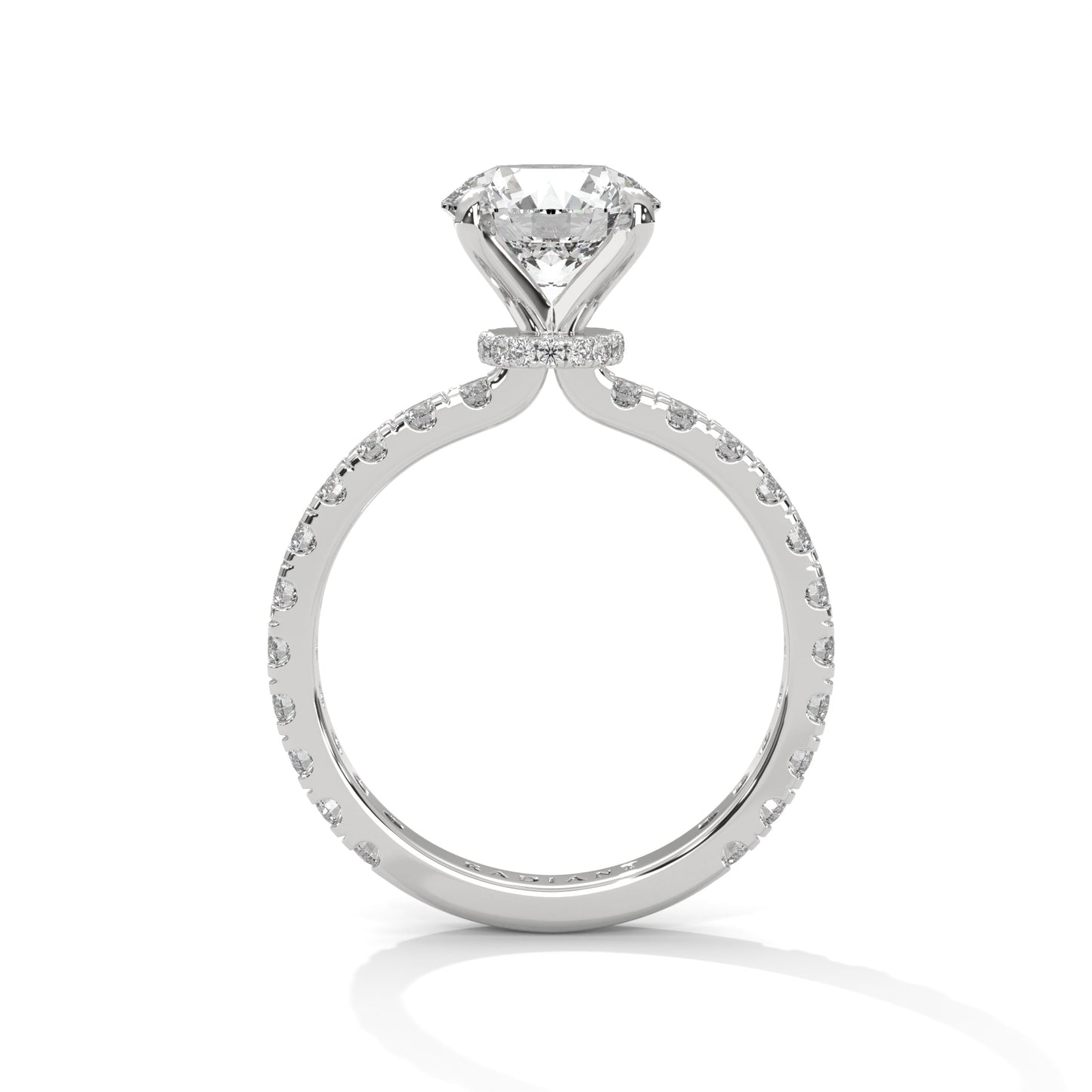 Lara - Round Brilliant Cut Diamond with Hidden Halo