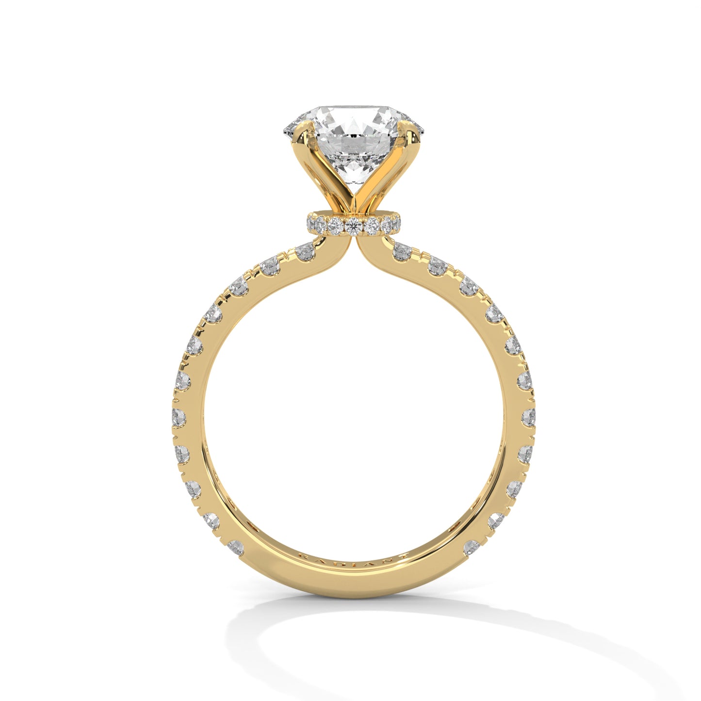 Lara - Round Brilliant Cut Diamond with Hidden Halo
