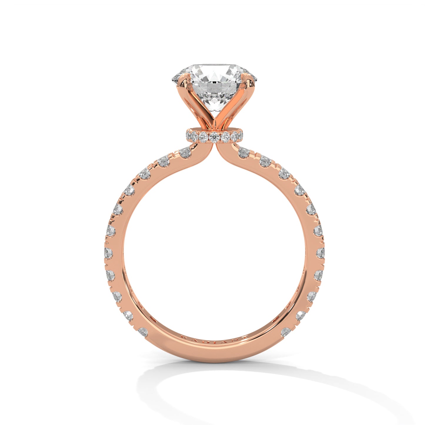 Lara - Round Brilliant Cut Diamond with Hidden Halo