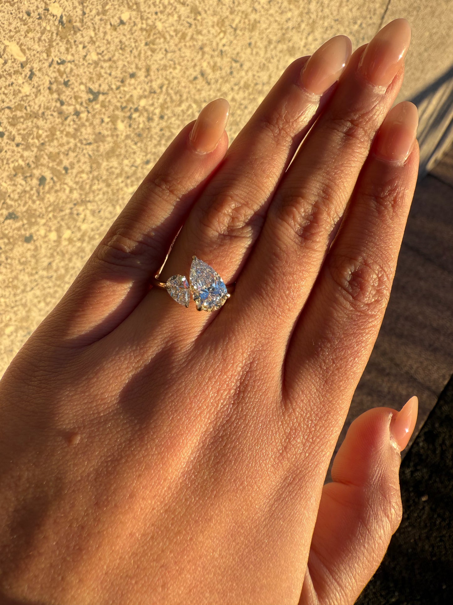 Aashi - Pear Lab Grown Engagement Ring
