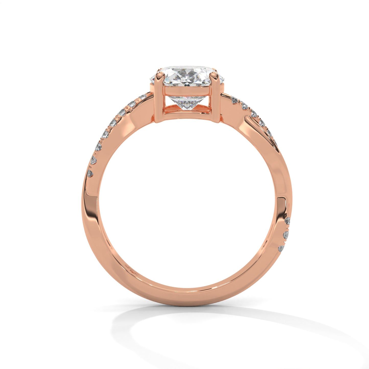 Kyra- Oval Cut Twist Band Engagement ring