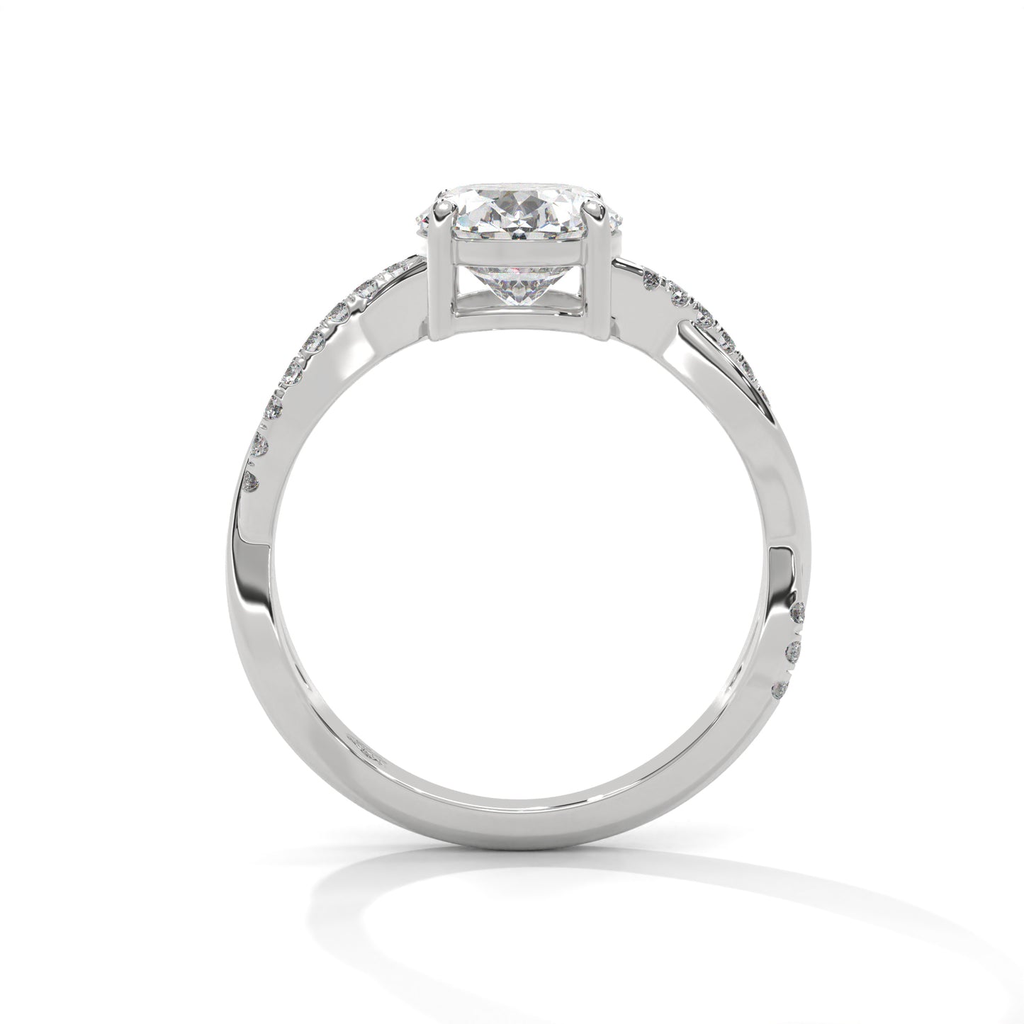 Kyra- Oval Cut Twist Band Engagement ring