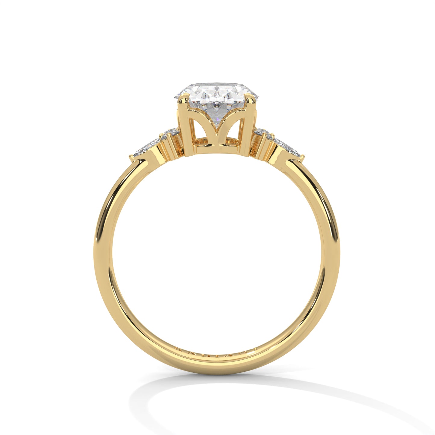 Isabella - Oval Brilliant cut with Side Delicate Halo