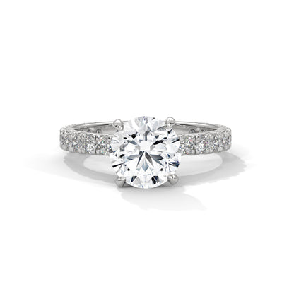 Lara - Round Brilliant Cut Diamond with Hidden Halo