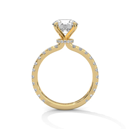 Lara - Round Brilliant Cut Diamond with Hidden Halo