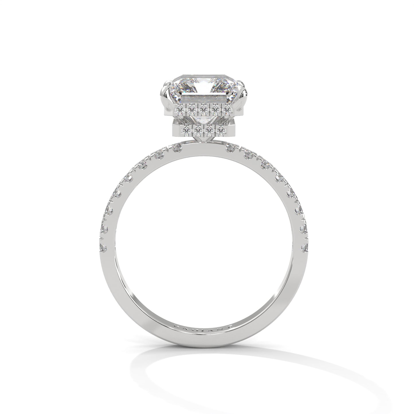 Hannah - Radiant Cut Diamond with Double Hidden Halos