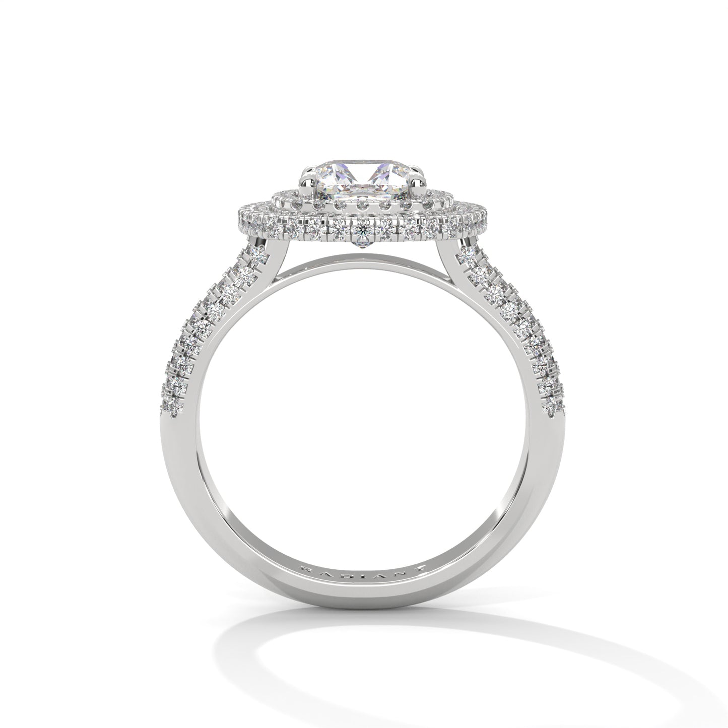 Zoe- Cushion Cut with Double Halo