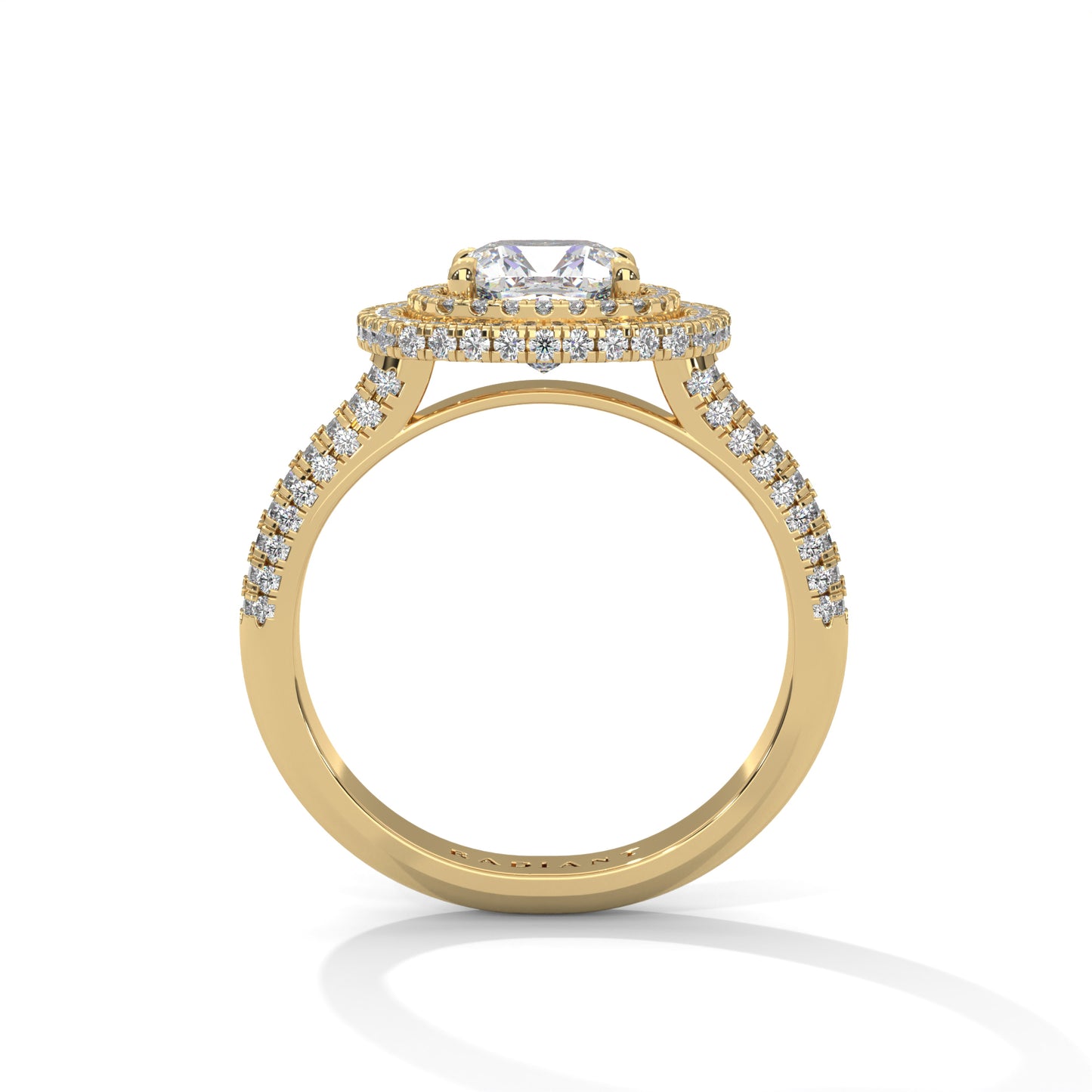 Zoe- Cushion Cut with Double Halo
