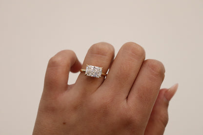 Alisha- Radiant East West Set Solitaire