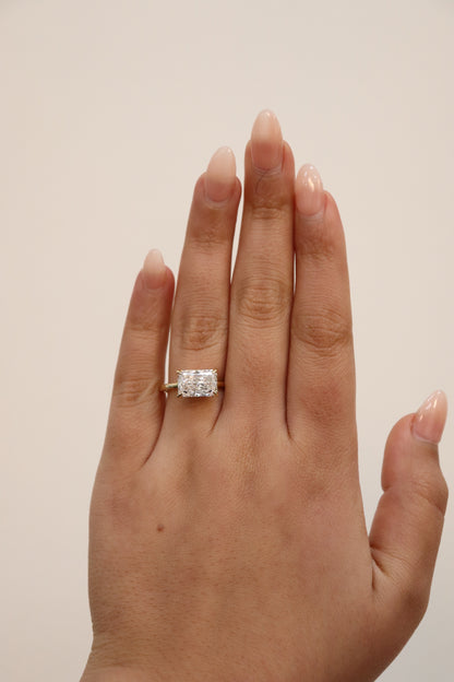 Alisha- Radiant East West Set Solitaire
