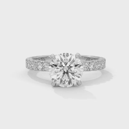 Lara - Round Brilliant Cut Diamond with Hidden Halo