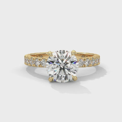 Lara - Round Brilliant Cut Diamond with Hidden Halo