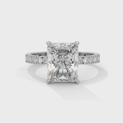 Hannah - Radiant Cut Diamond with Double Hidden Halos