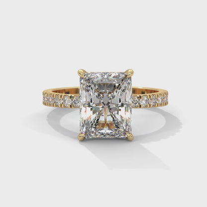 Hannah - Radiant Cut Diamond with Double Hidden Halos